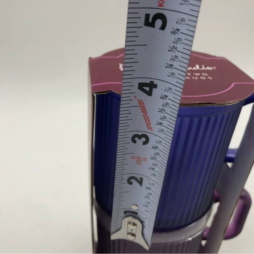 Dwell Studio Set of 8 Purple and Blue Glass Mugs - Picture 4 of 5